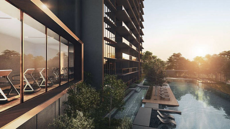 Enjoy a luxurious fitness centre and pool side at the Continuum